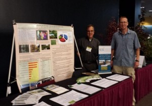 Joe DiMisa and Rocky Smiley with the Chapter’s exhibit at the 2014 Natural Areas Conference. 